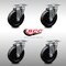 Service Caster 5 Inch SS Soft Rubber Wheel Swivel Top Plate Caster Set SCC-SS20S514-SRS-4 - alternate 2